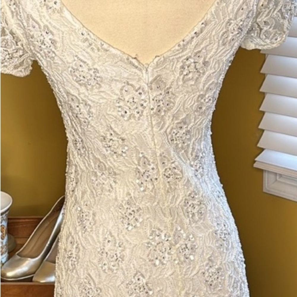 Barbara Schwarzer Young Couture Elegant White Lace Dress